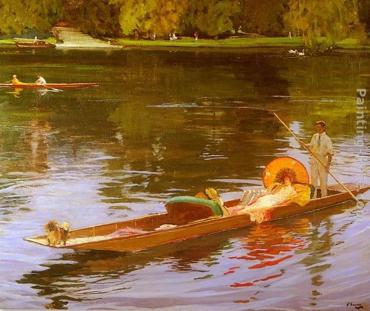 John Lavery Boating On The Thames